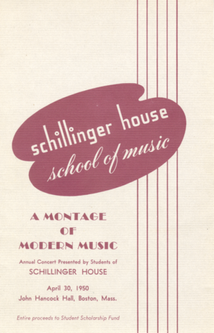 Montage of Modern Music concert, 1950 April 30