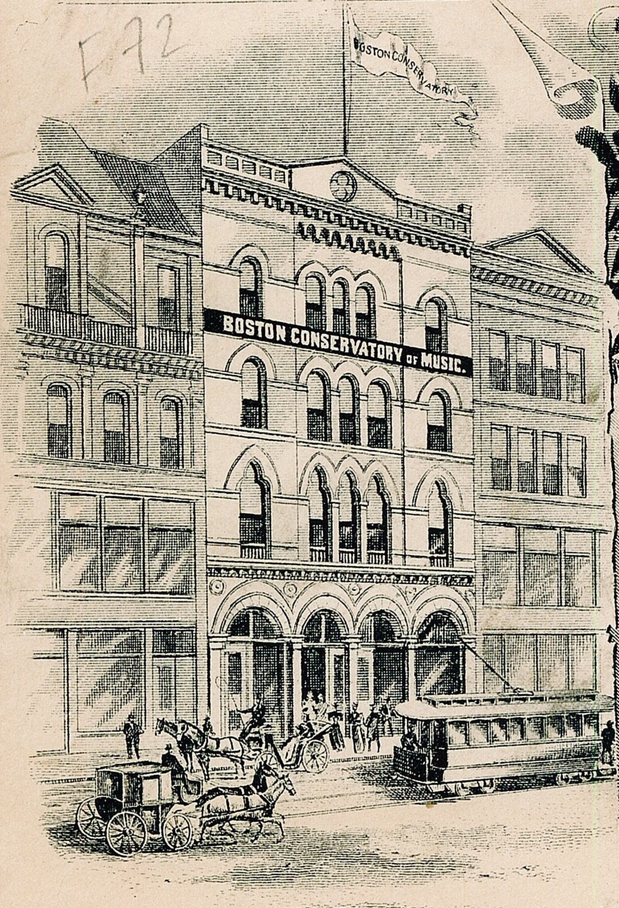 Sketch of 154 Tremont St, Boston, 1890s