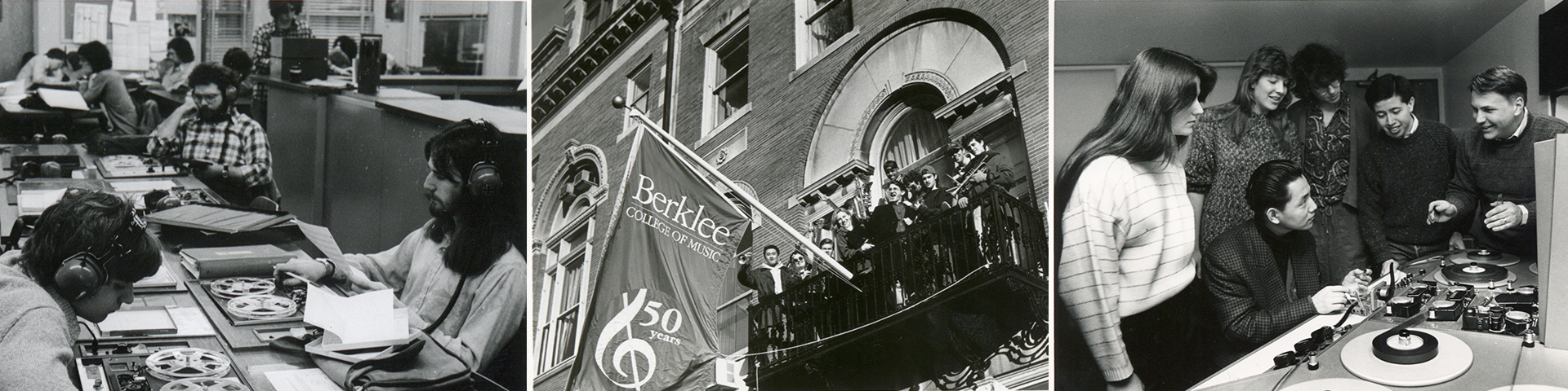 Collage of photographs from Berklee Archives