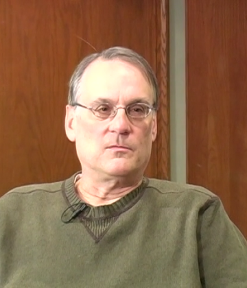 Still image of interview subject Tom Plsek.