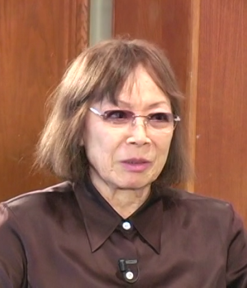 Still image of interview subject Toshiko Akiyoshi.