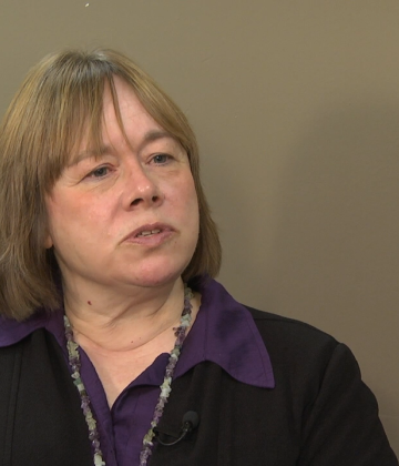 Still image of interview subject Wendy Rolfe.