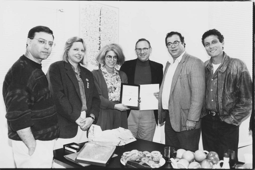 Amikan Kimelman, President Orlee Sela, Harry Lifshitz, and Yeduha Eder, c. 1993
