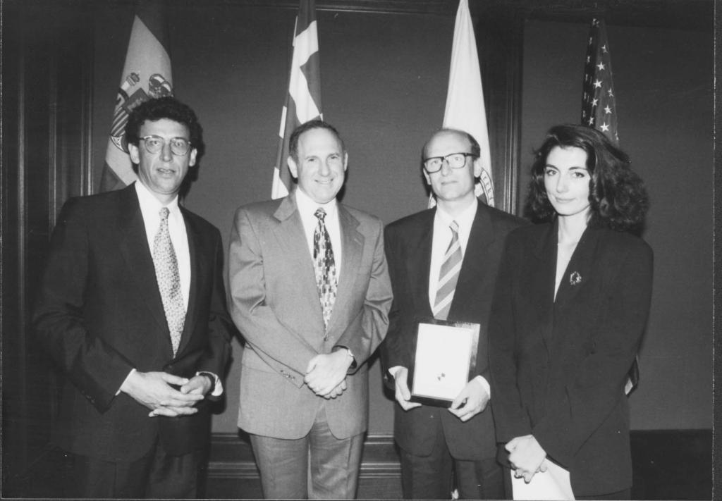 Leonidas Arniakos, President Lee Berk, Konstantinos Nakas, and Despina Nakas, c.1993