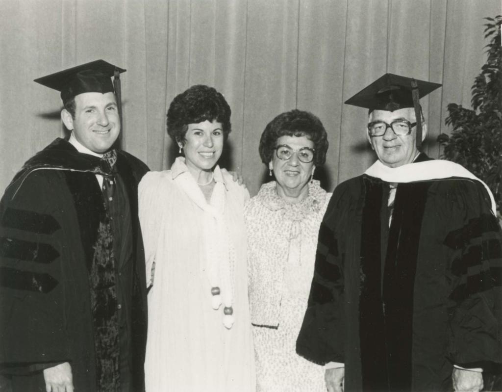 Vice President Lee Berk, Susan Berk, Alma Berk, and President Lawrence Berk